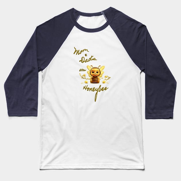 Mom & Dad´s little Honeybee Baseball T-Shirt by Cavaleyn Designs